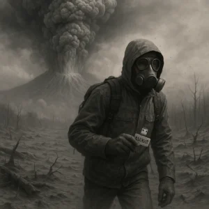 Извержение супервулкана с флешкой "ВЫЖИЛ".