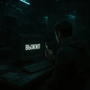 Киберхаос с флешкой "ВЫЖИЛ" и компьютером