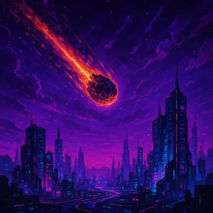 Астероид с фиолетовым небом.
