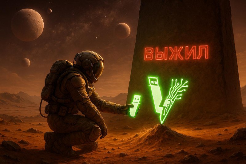 Флешка будущей информации поколения в технологичном дизайне